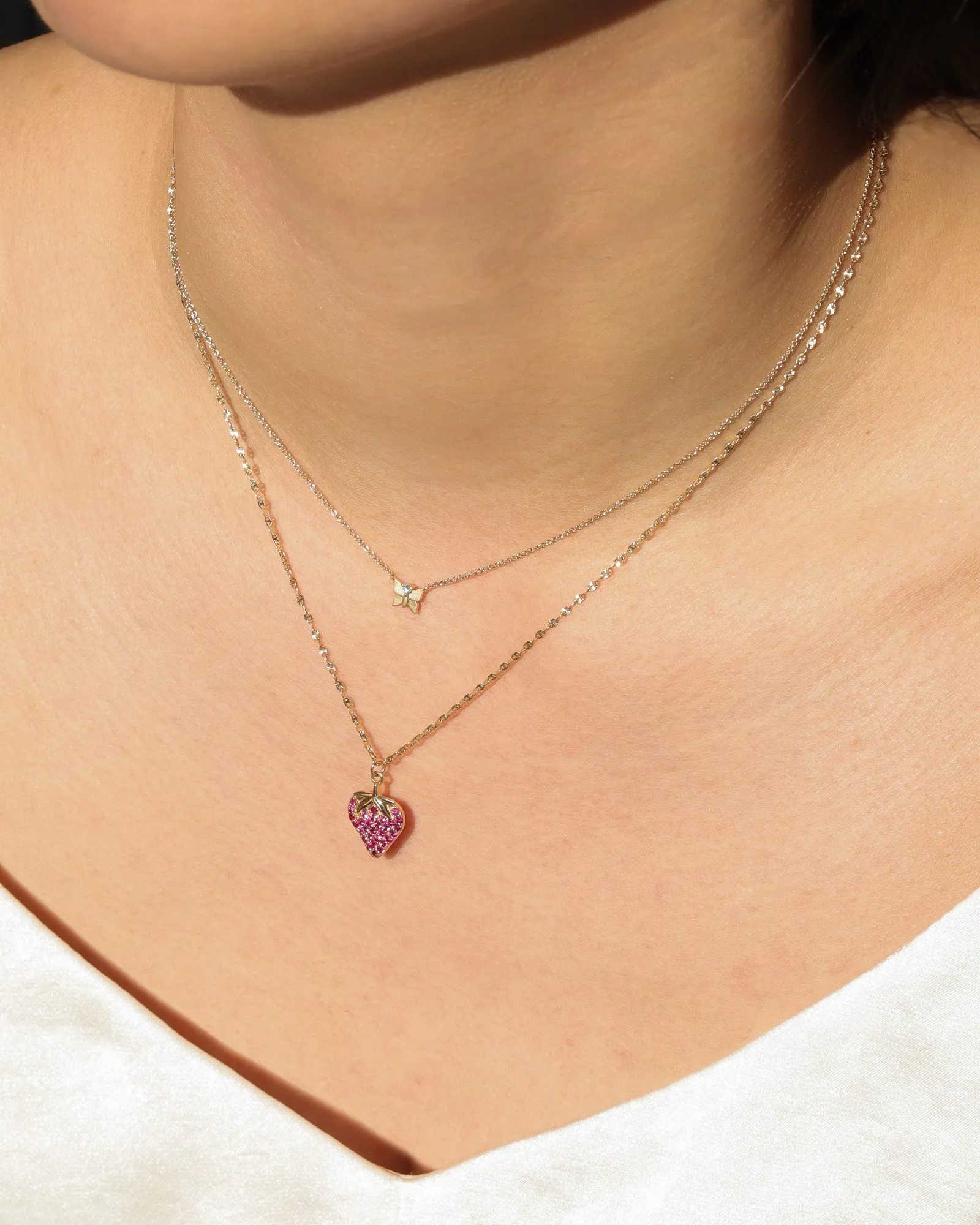 Butterfly Single Diamond Necklace sold by Blue Ruby product image thumbnail 2