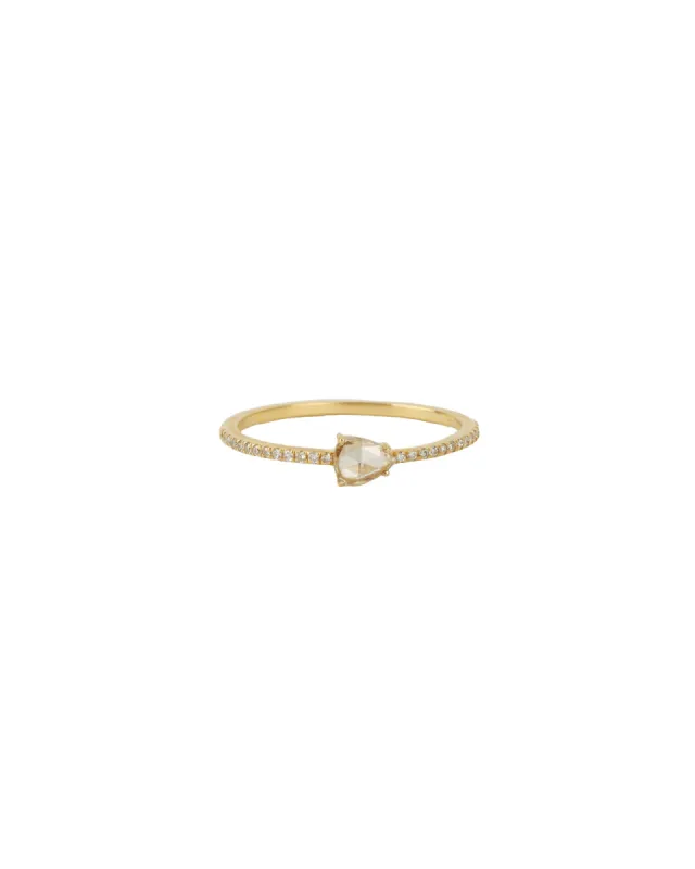 Rose Cut Half Eternity Ring sold by Blue Ruby