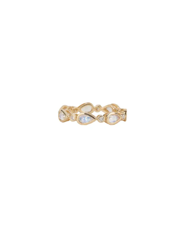 Teardrop Round Bezel Eternity Ring sold by Blue Ruby
