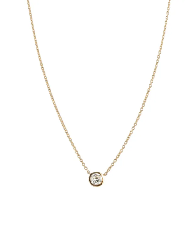 Bezel Diamond Floating Necklace sold by Blue Ruby