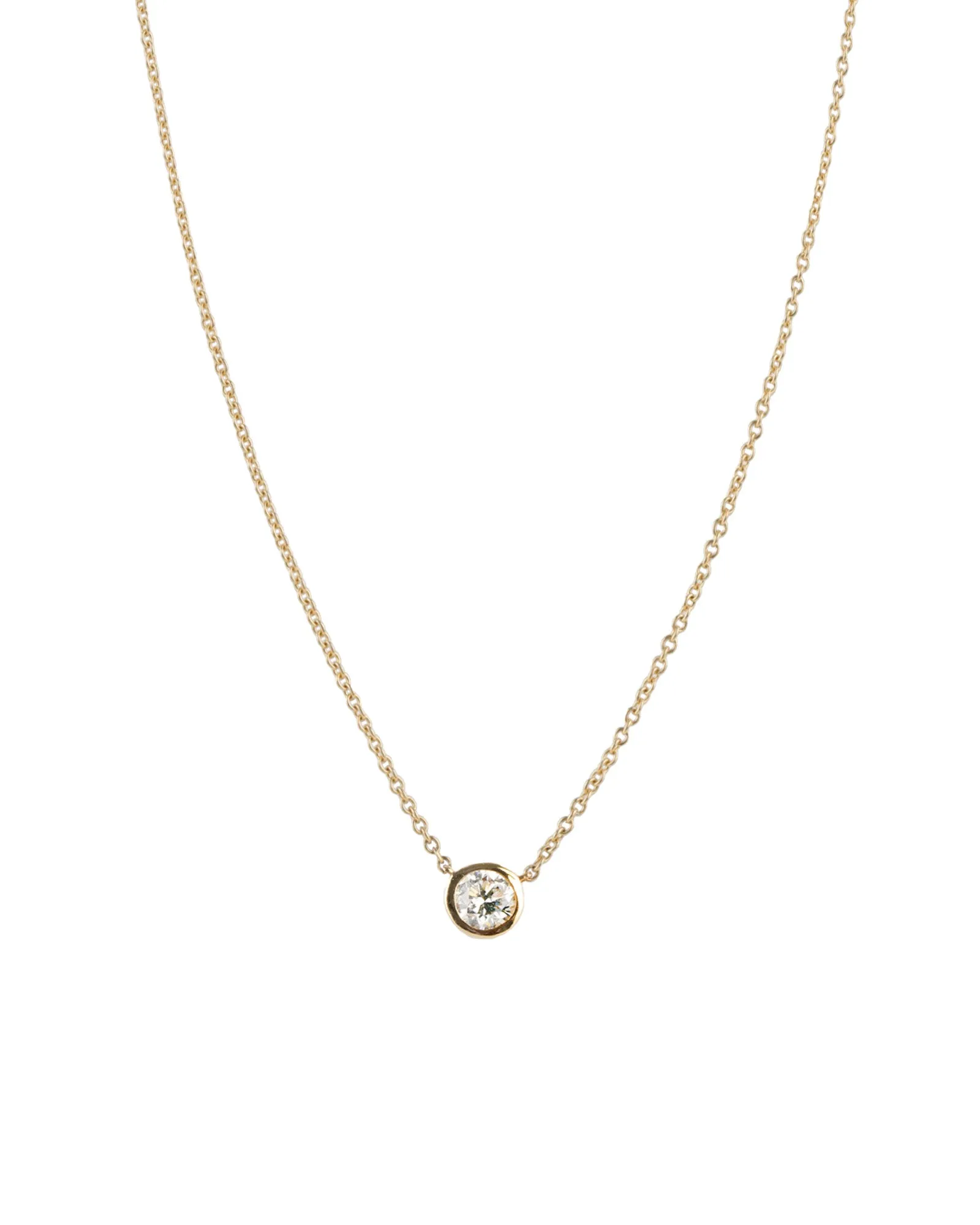 Bezel Diamond Floating Necklace sold by Blue Ruby