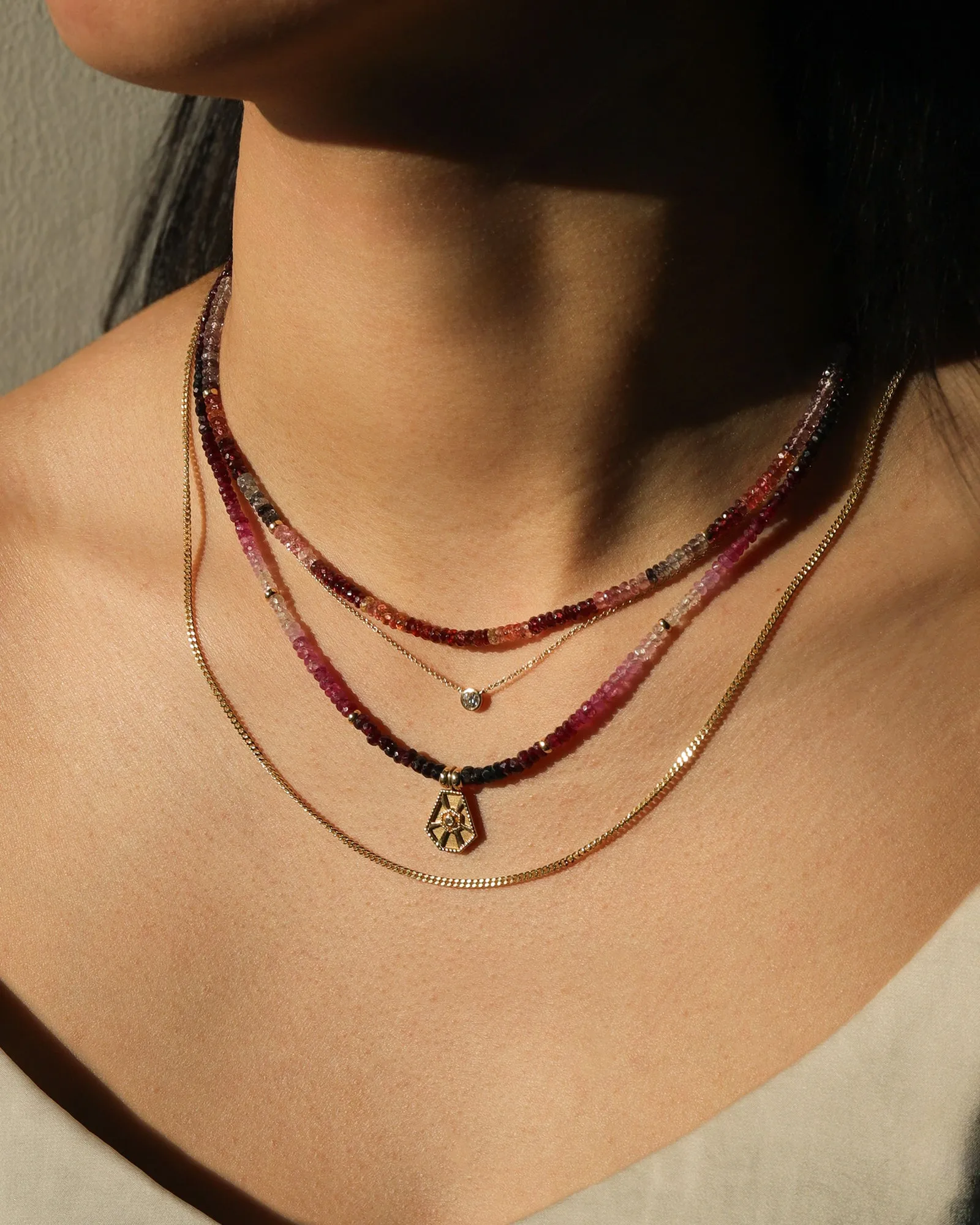 Bezel Diamond Floating Necklace sold by Blue Ruby product image thumbnail 2