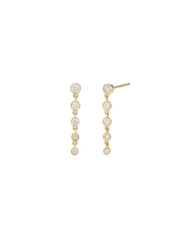 Five Gradual Diamond Drop Studs sold by Blue Ruby
