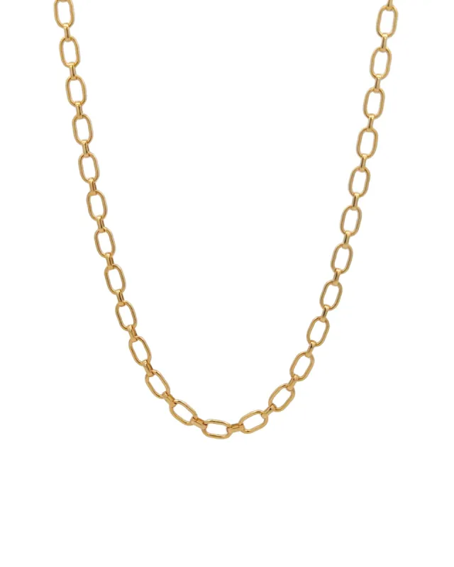 Oval Long Short Chain Necklace sold by Blue Ruby