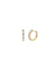 Pearl Diamond Huggies | 12mm sold by Blue Ruby