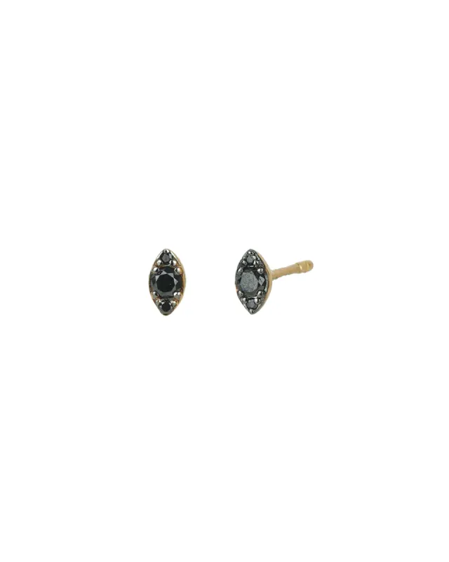 Marquise Black Diamond Studs sold by Blue Ruby
