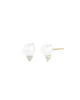 Triple Diamond Pearl Studs sold by Blue Ruby