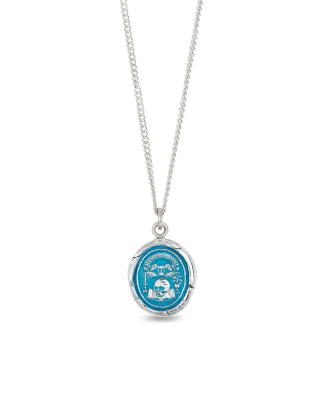 Memento Mori Talisman | Capri Blue sold by Blue Ruby