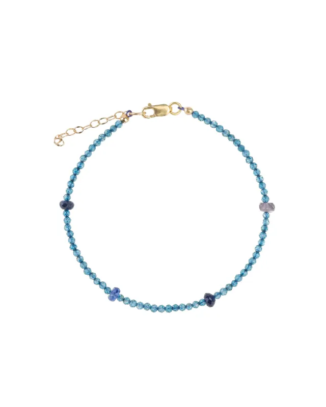 Blue Mixed Stone Bracelet | 2-6mm sold by Blue Ruby