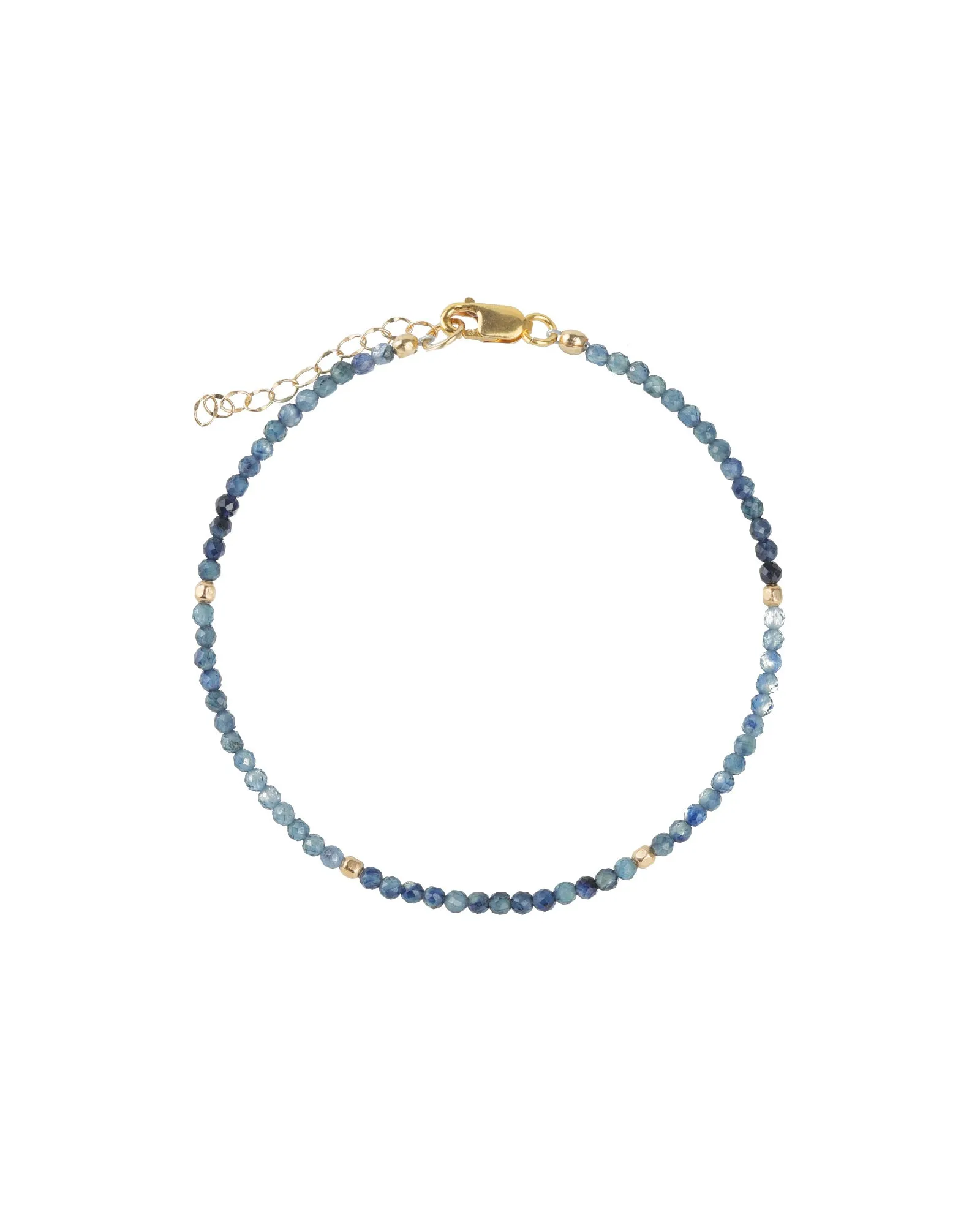 Blue Sapphire Beaded Bracelet | 2.5mm sold by Blue Ruby