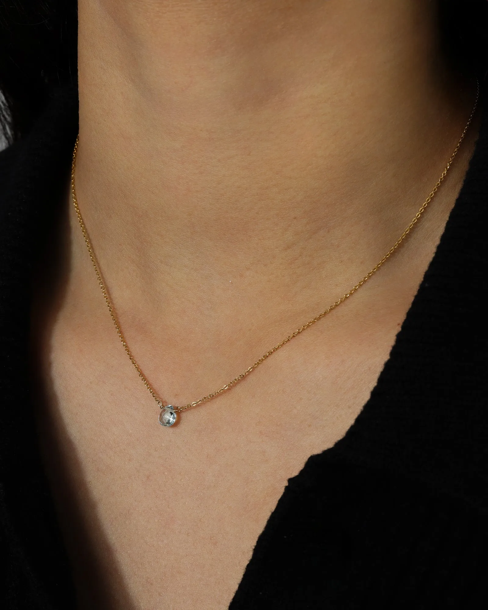 Blue Topaz Heart Cable Chain Necklace sold by Blue Ruby product image thumbnail 2