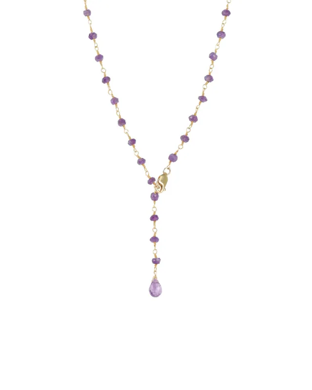 Amethyst Chain Drop Lariat sold by Blue Ruby