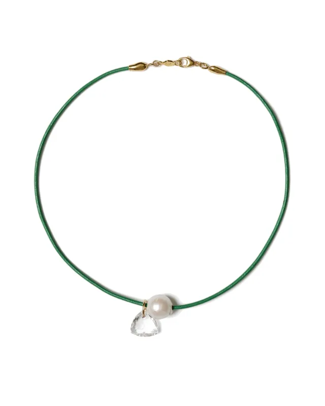 Na Pali Leather Necklace | Green Mix sold by Blue Ruby