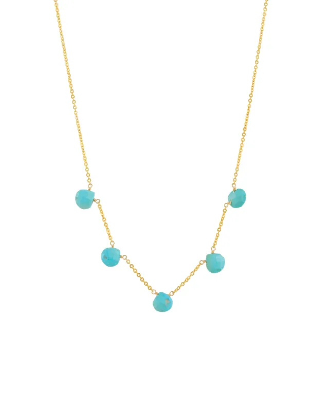 Five Stone Drop Necklace sold by Blue Ruby