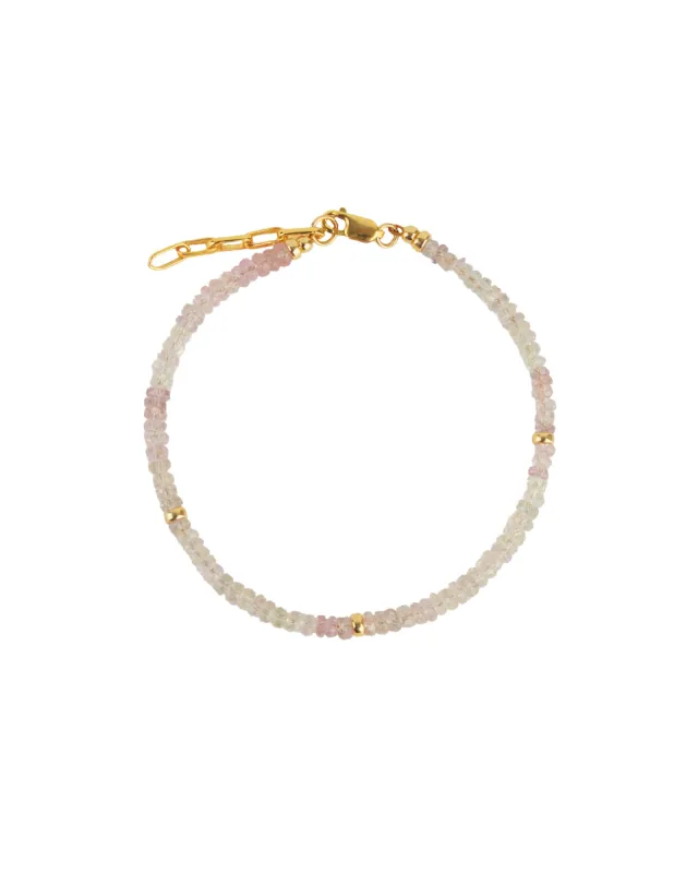 Pink Sapphire Beaded Bracelet | 3mm sold by Blue Ruby