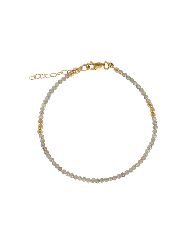 Mystic Labradorite Nugget Bracelet | 2.5mm sold by Blue Ruby