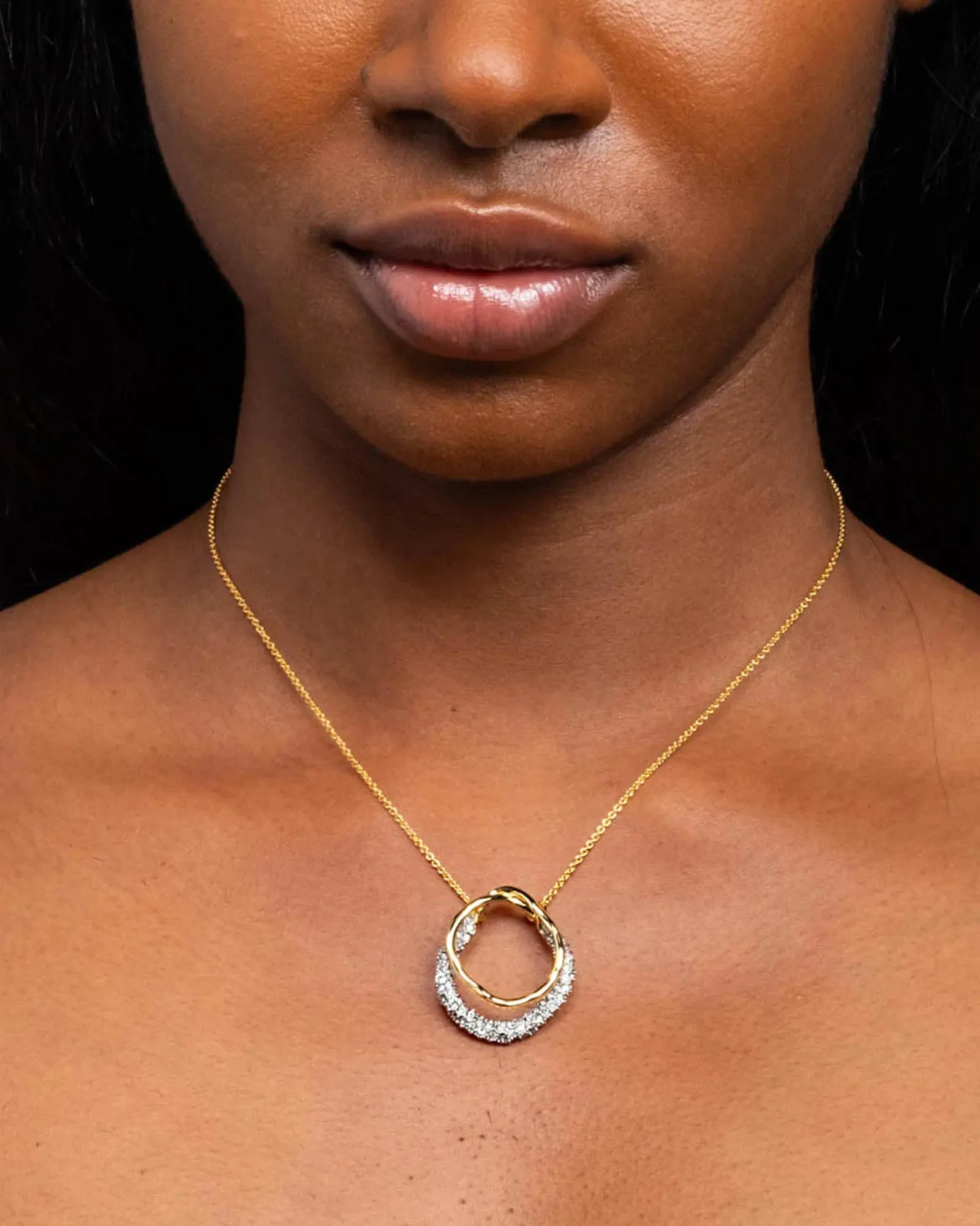 Solanales Gold Crystal Orbit Necklace sold by Blue Ruby product image thumbnail 2