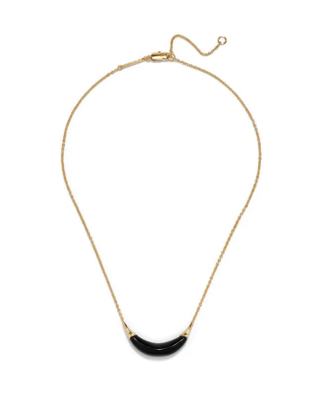 Gold Capped Crescent Lucite Necklace sold by Blue Ruby
