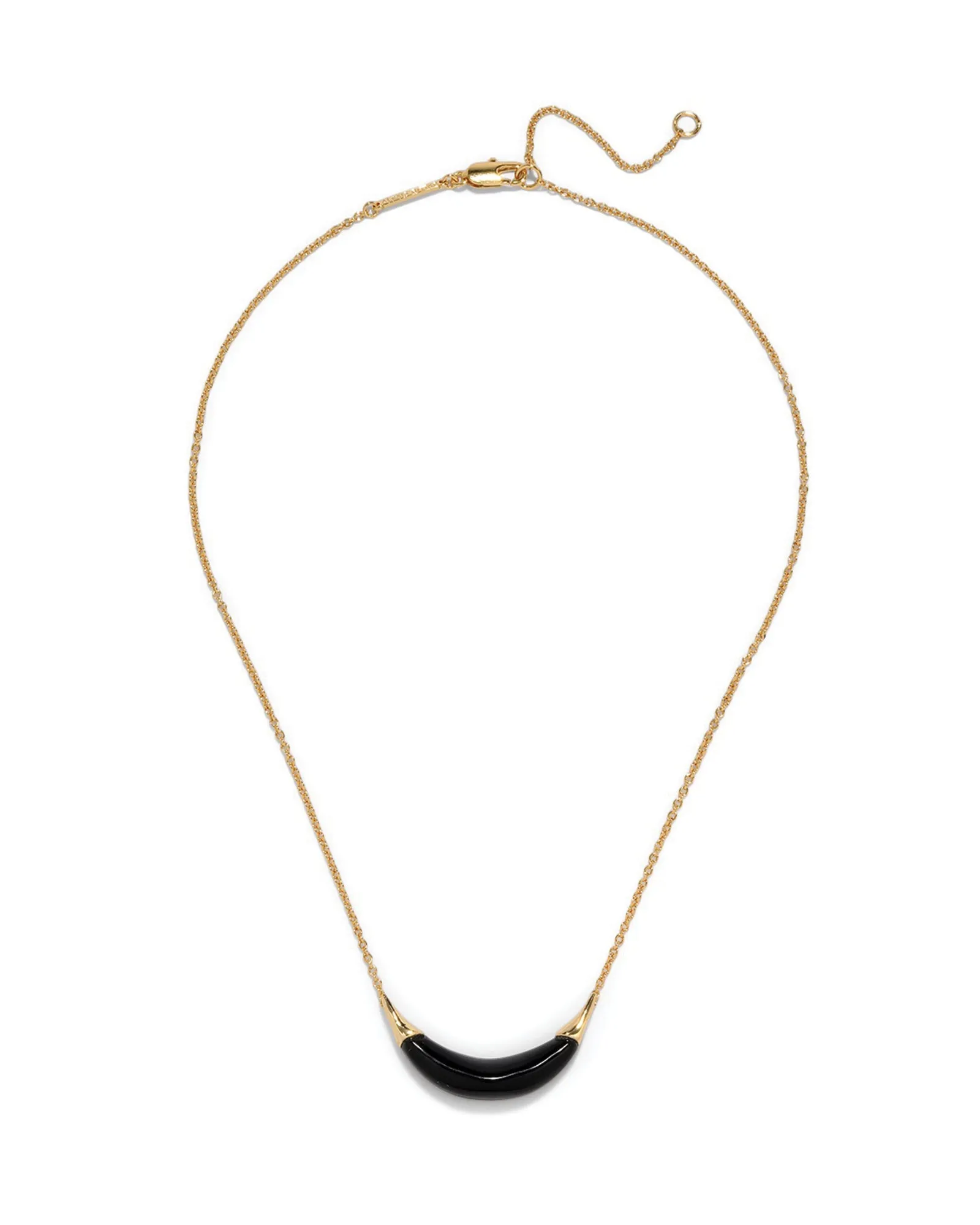 Gold Capped Crescent Lucite Necklace sold by Blue Ruby