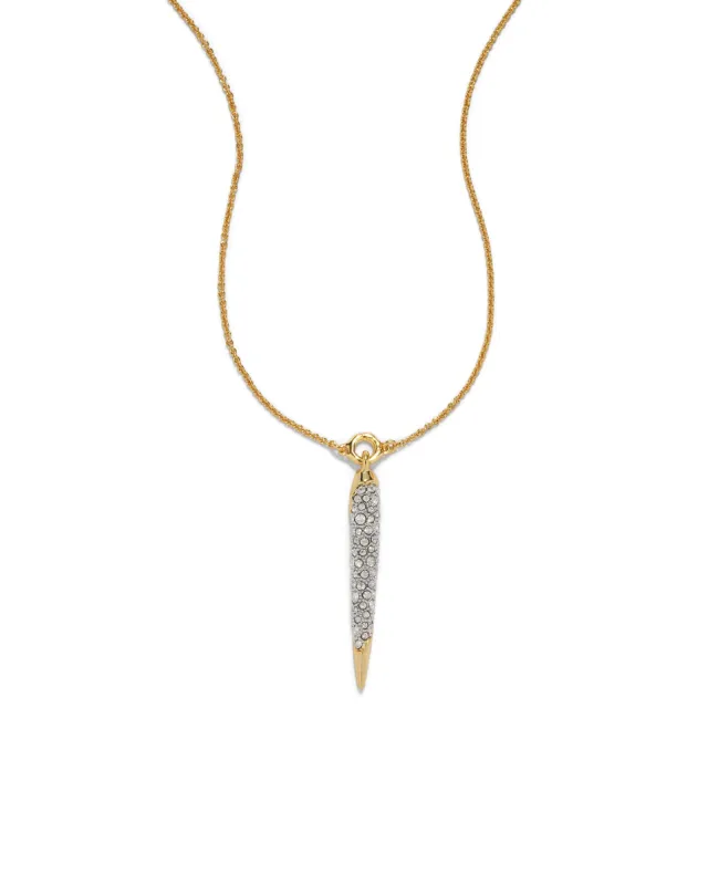 Solanales Gold Crystal Spear Necklace sold by Blue Ruby