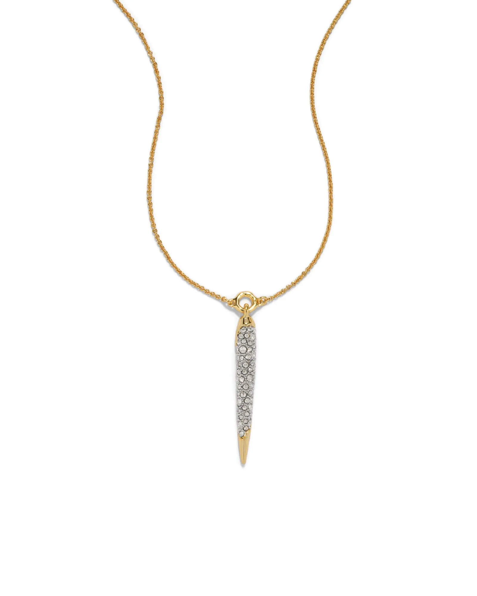 Solanales Gold Crystal Spear Necklace sold by Blue Ruby