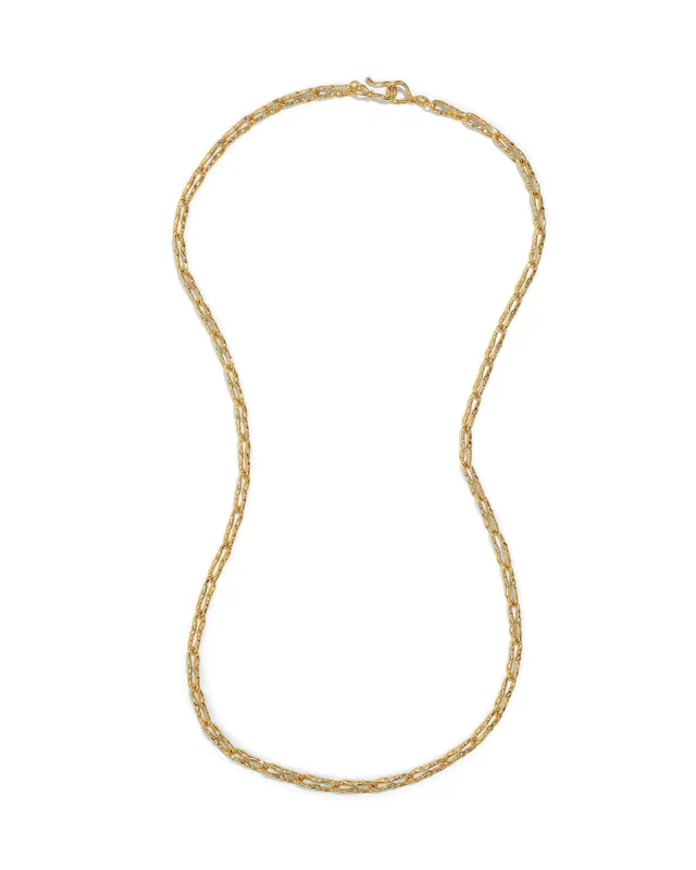 Brut Gold Twisted Link Long Necklace sold by Blue Ruby