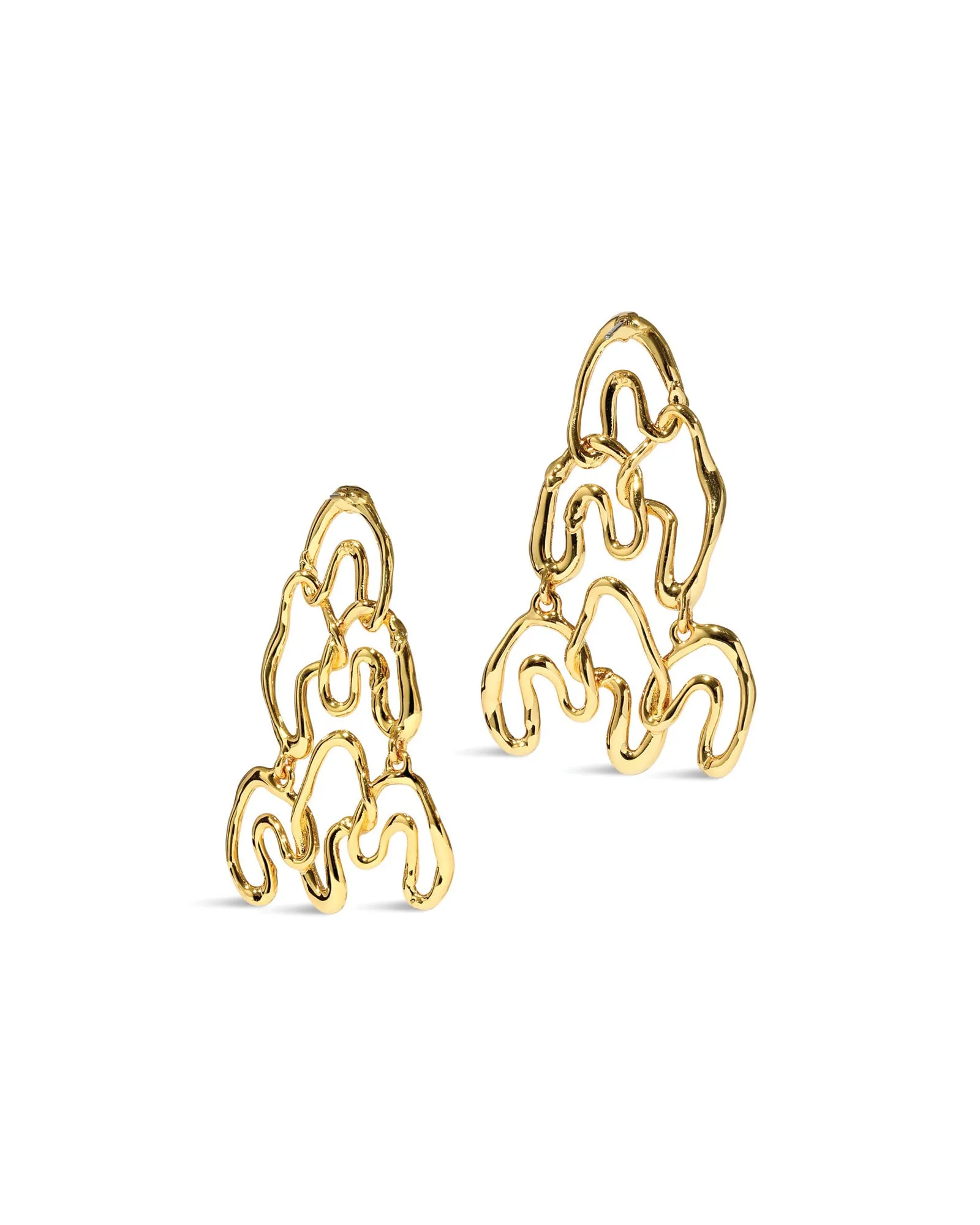 Solanales Gold Crystal Chandelier Earrings sold by Blue Ruby product image thumbnail 3