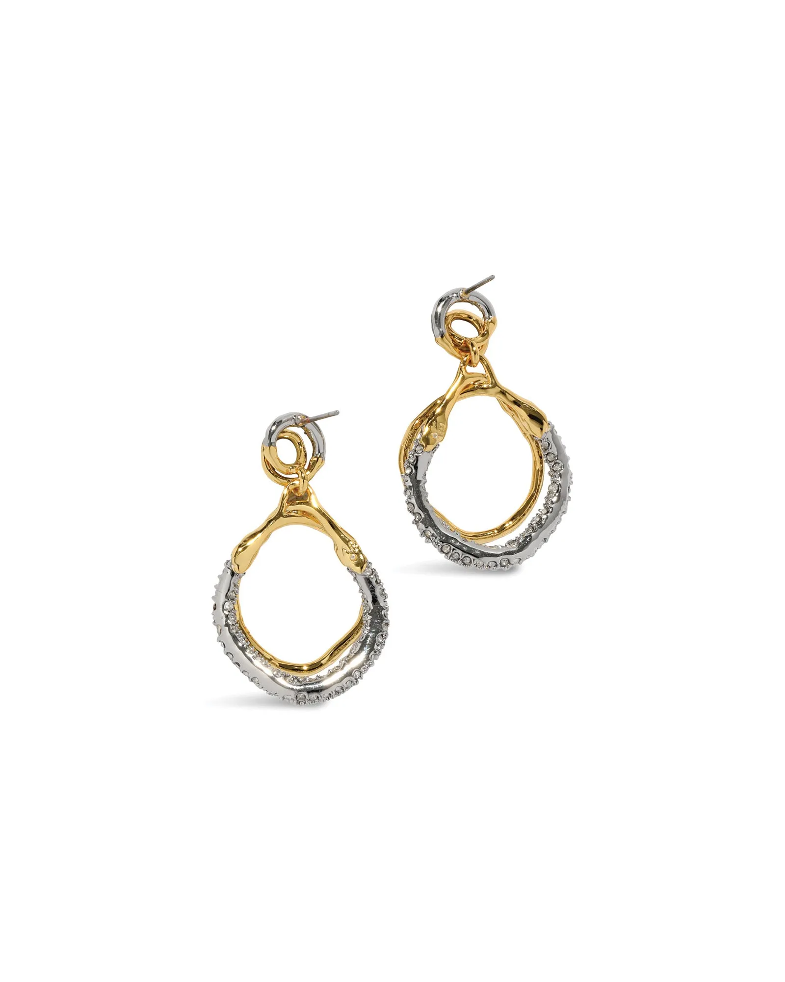 Solanales Gold Crystal Orbit Drop Post Earrings sold by Blue Ruby product image thumbnail 3
