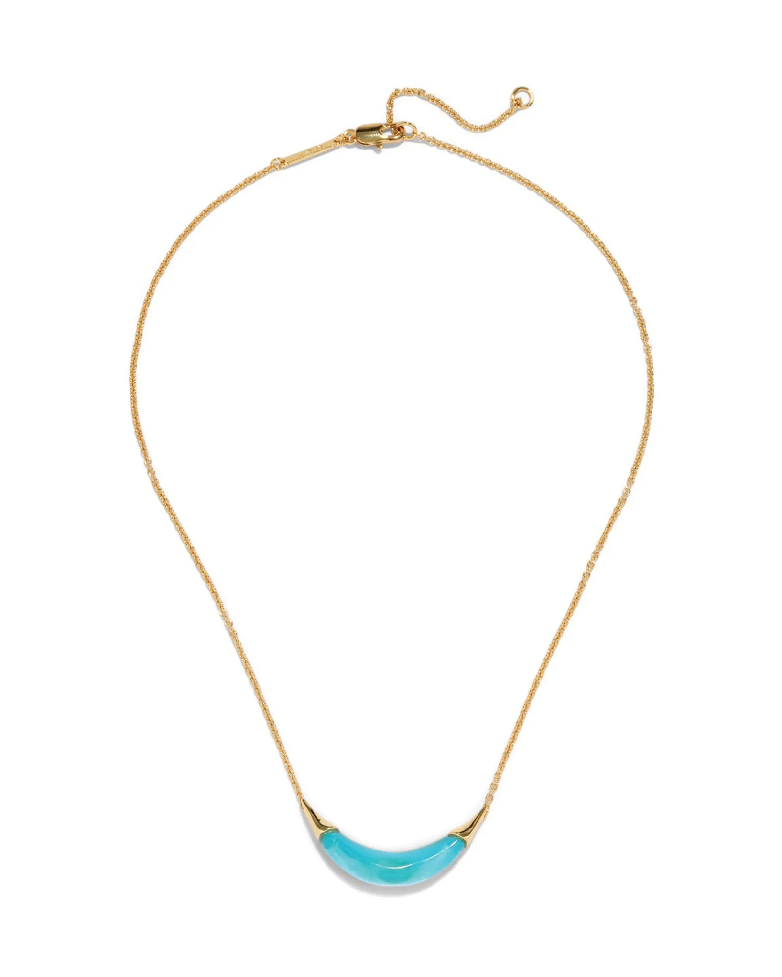Gold Capped Crescent Lucite Necklace sold by Blue Ruby