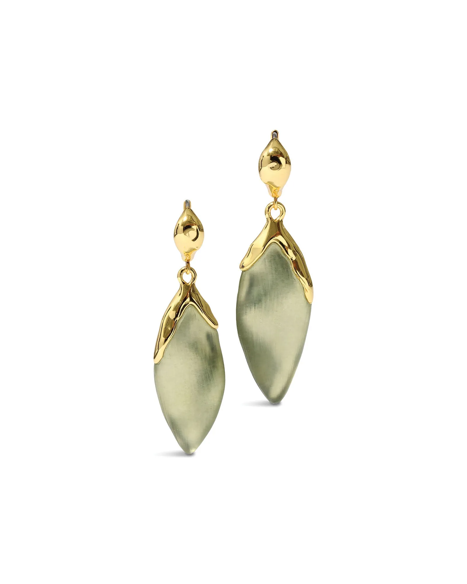 Luminous Lucite Petal Leverback Earrings sold by Blue Ruby