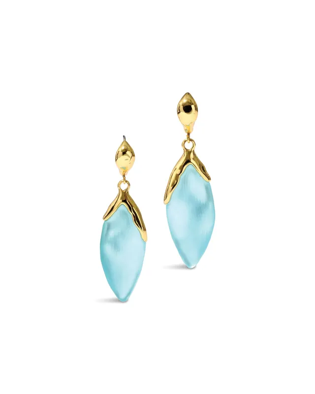 Luminous Lucite Petal Leverback Earrings sold by Blue Ruby