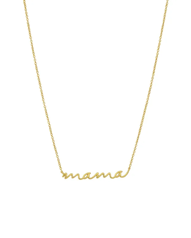 Mama Lowercase Script Necklace sold by Blue Ruby