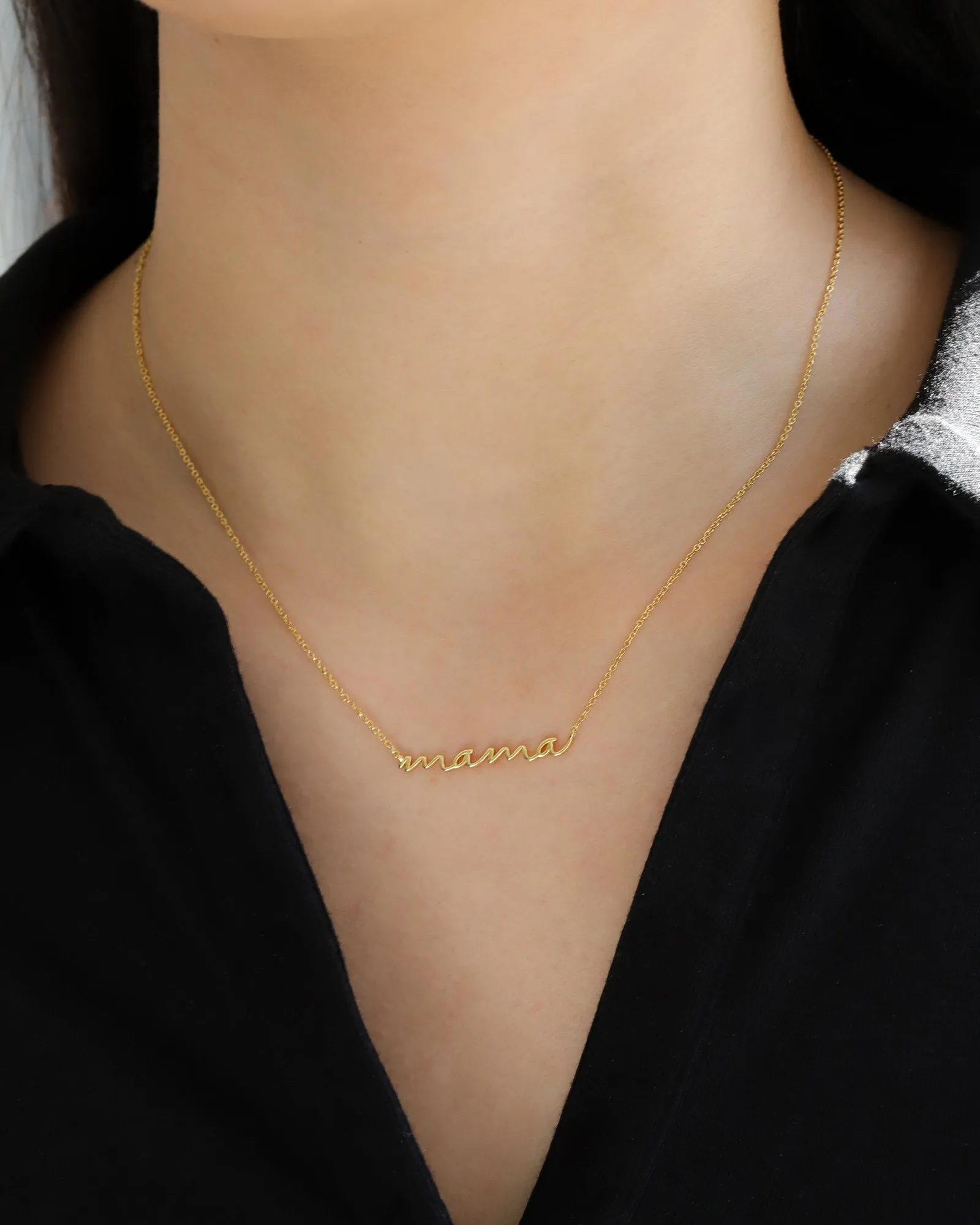 Mama Lowercase Script Necklace sold by Blue Ruby product image thumbnail 2