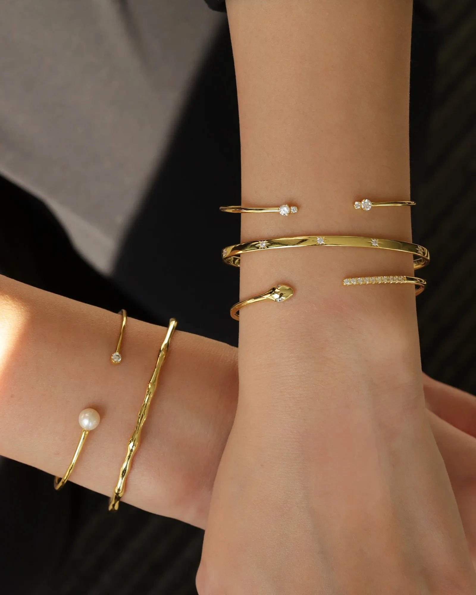 Four CZ Thin Cuff sold by Blue Ruby product image thumbnail 2