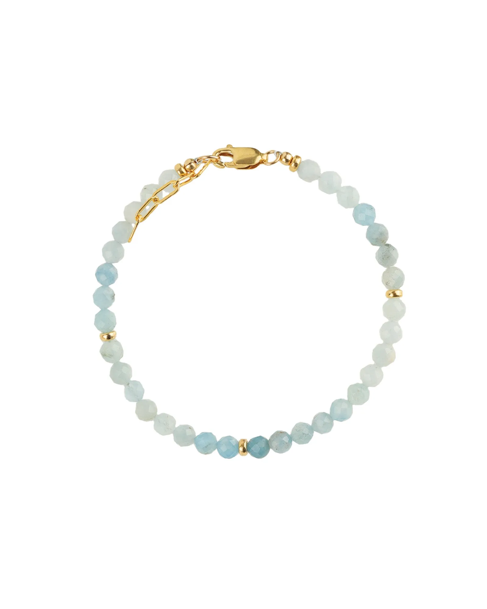 Aquamarine Beaded Bracelet | 4mm sold by Blue Ruby
