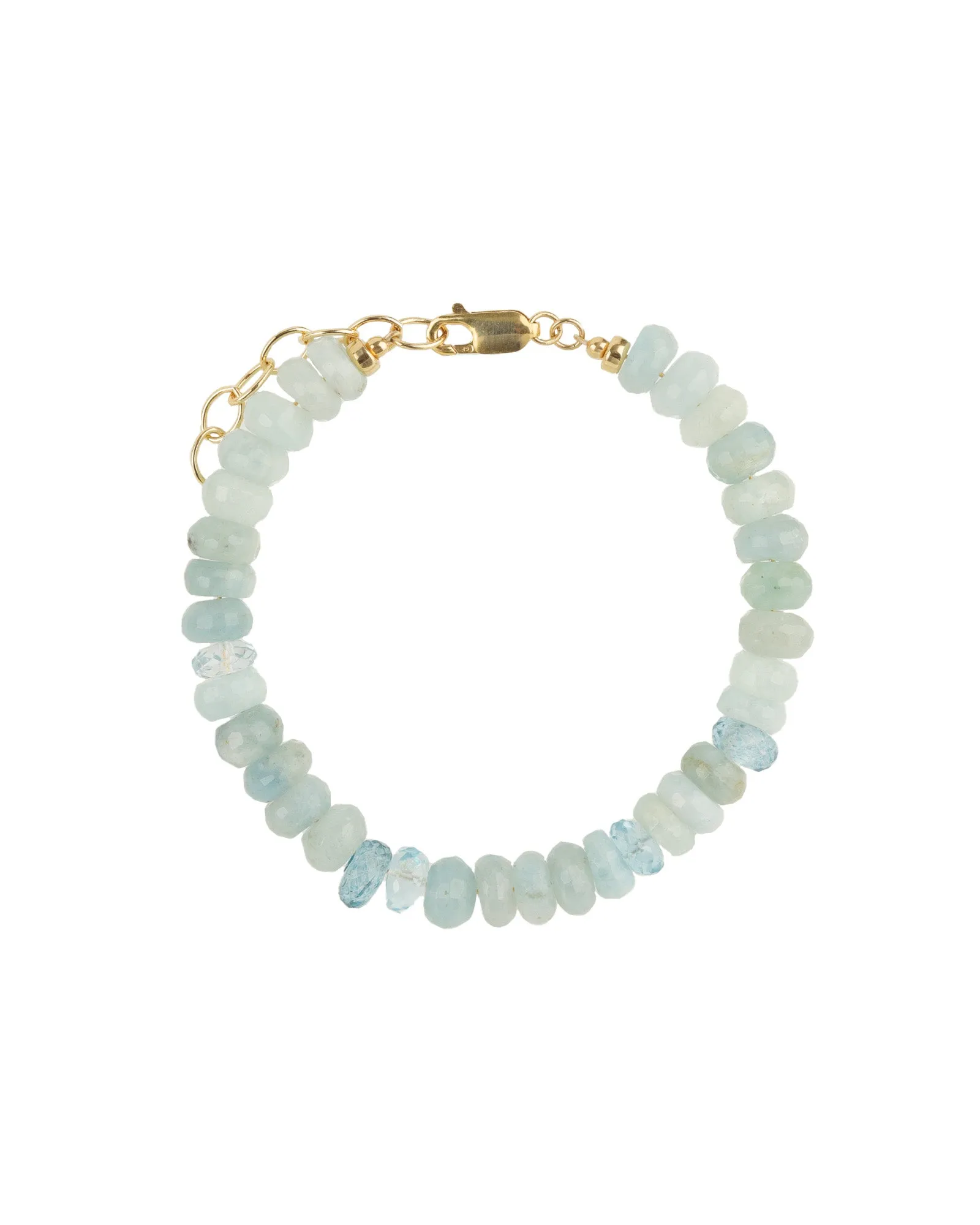 Aquamarine Mix Beaded Bracelet | 8mm sold by Blue Ruby