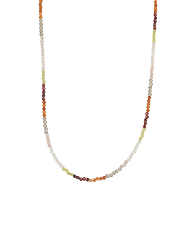 Desert Mix Gemstone Beaded Necklace | 2.5mm sold by Blue Ruby