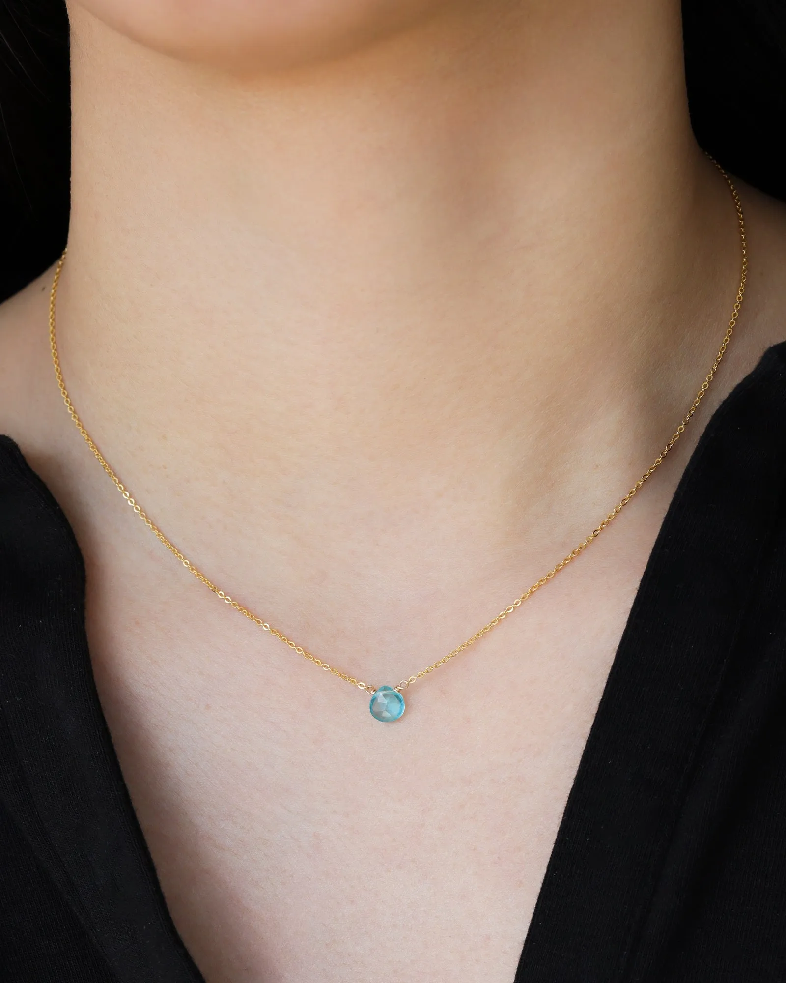 Apatite Heart Cable Chain Necklace sold by Blue Ruby product image thumbnail 2