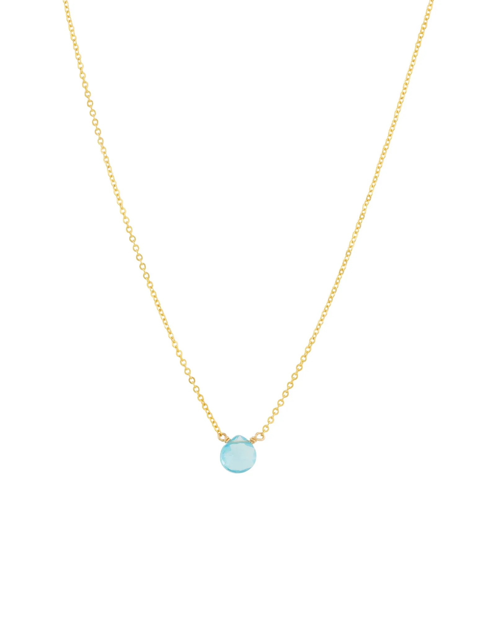 Apatite Heart Cable Chain Necklace sold by Blue Ruby