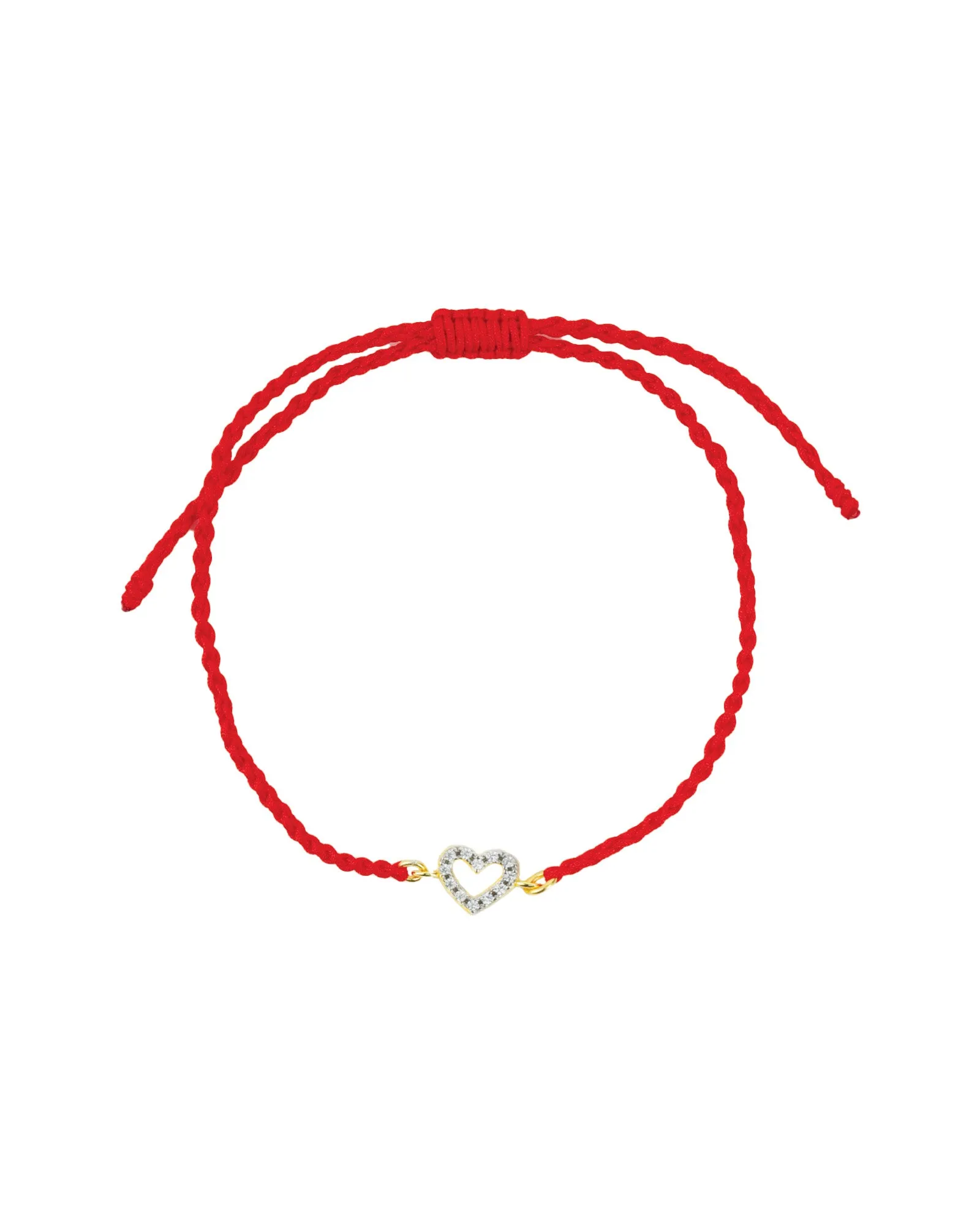Pavé Open Heart Braided Bracelet sold by Blue Ruby