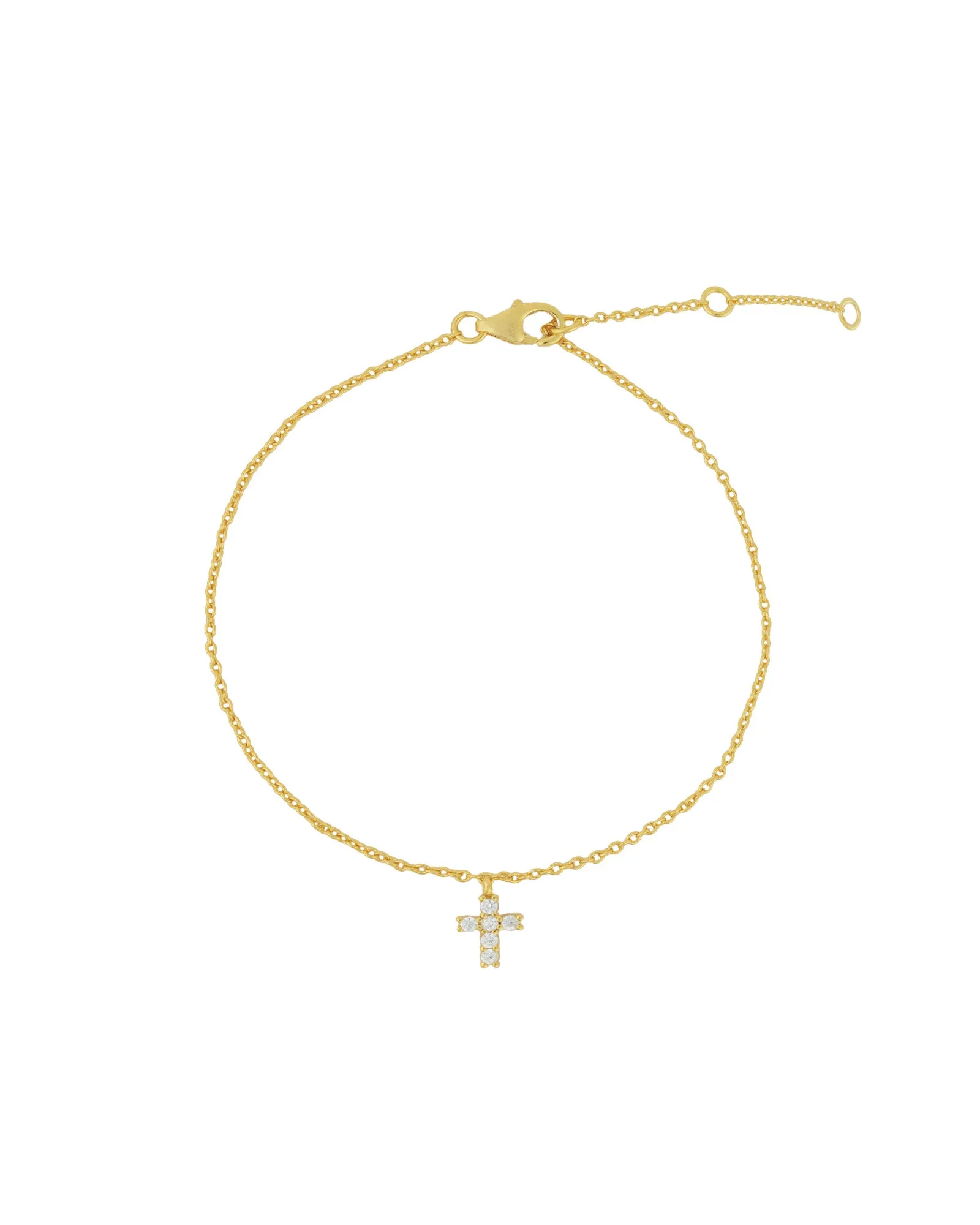 Cross CZ Drop Bracelet sold by Blue Ruby