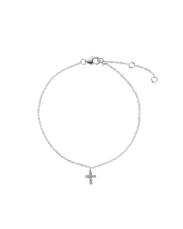 Cross CZ Drop Bracelet sold by Blue Ruby