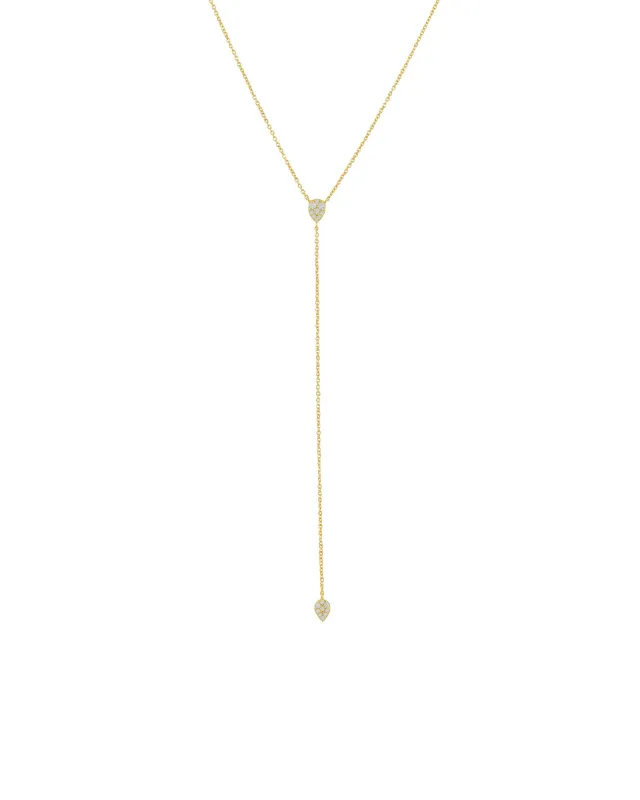 Teardrop Pavé Y Necklace sold by Blue Ruby