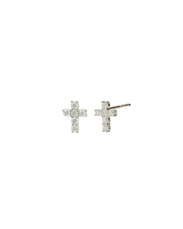 Cross CZ Studs sold by Blue Ruby