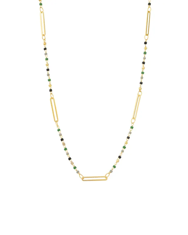 Enamel Bead Paperclip Necklace sold by Blue Ruby