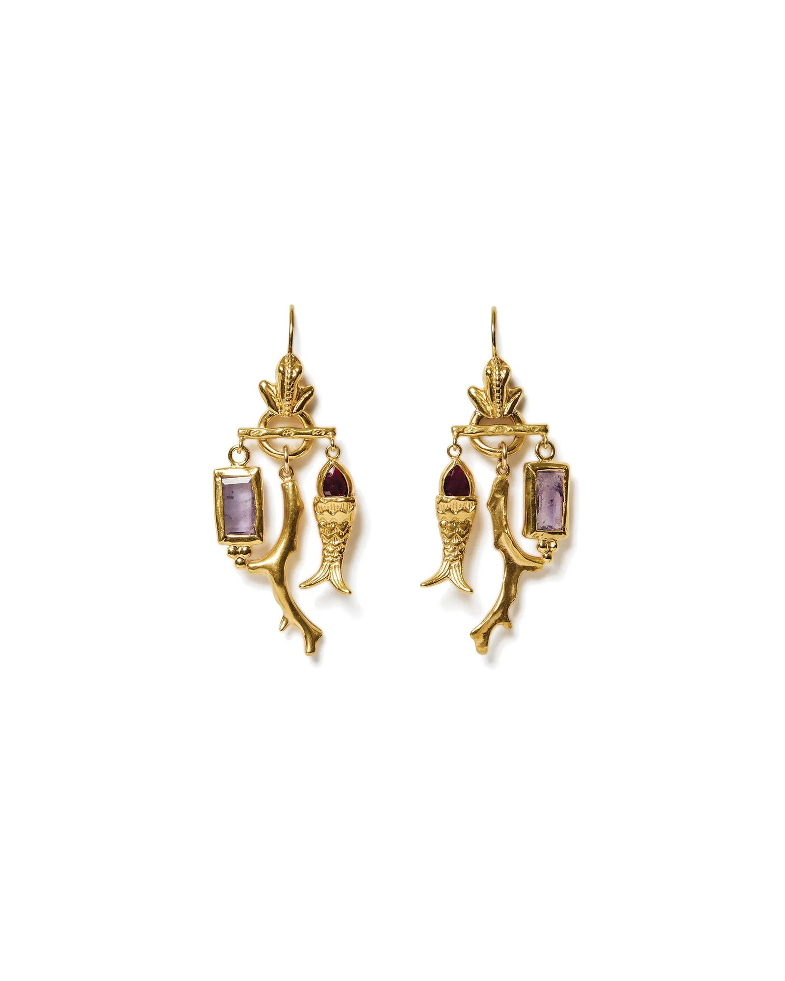 Mini Koi Chandelier Earrings sold by Blue Ruby