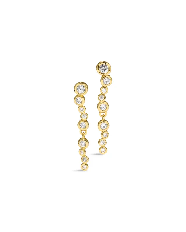 Asterales Gold Linear Post Earrings sold by Blue Ruby