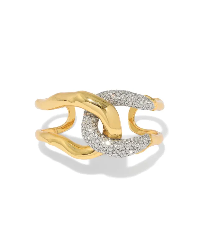 Solanales Crystal Interlocked Cuff Bracelet sold by Blue Ruby