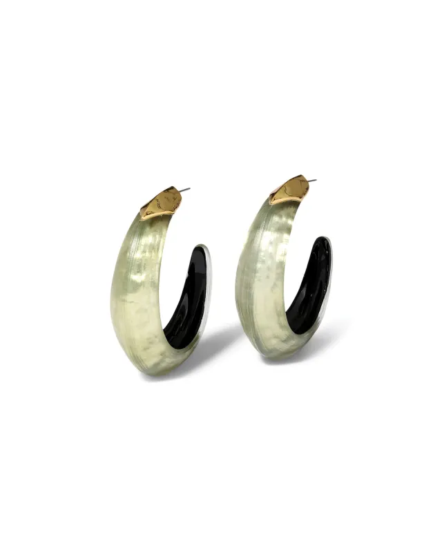 Luminous Lucite Edged Hoop Earrings sold by Blue Ruby