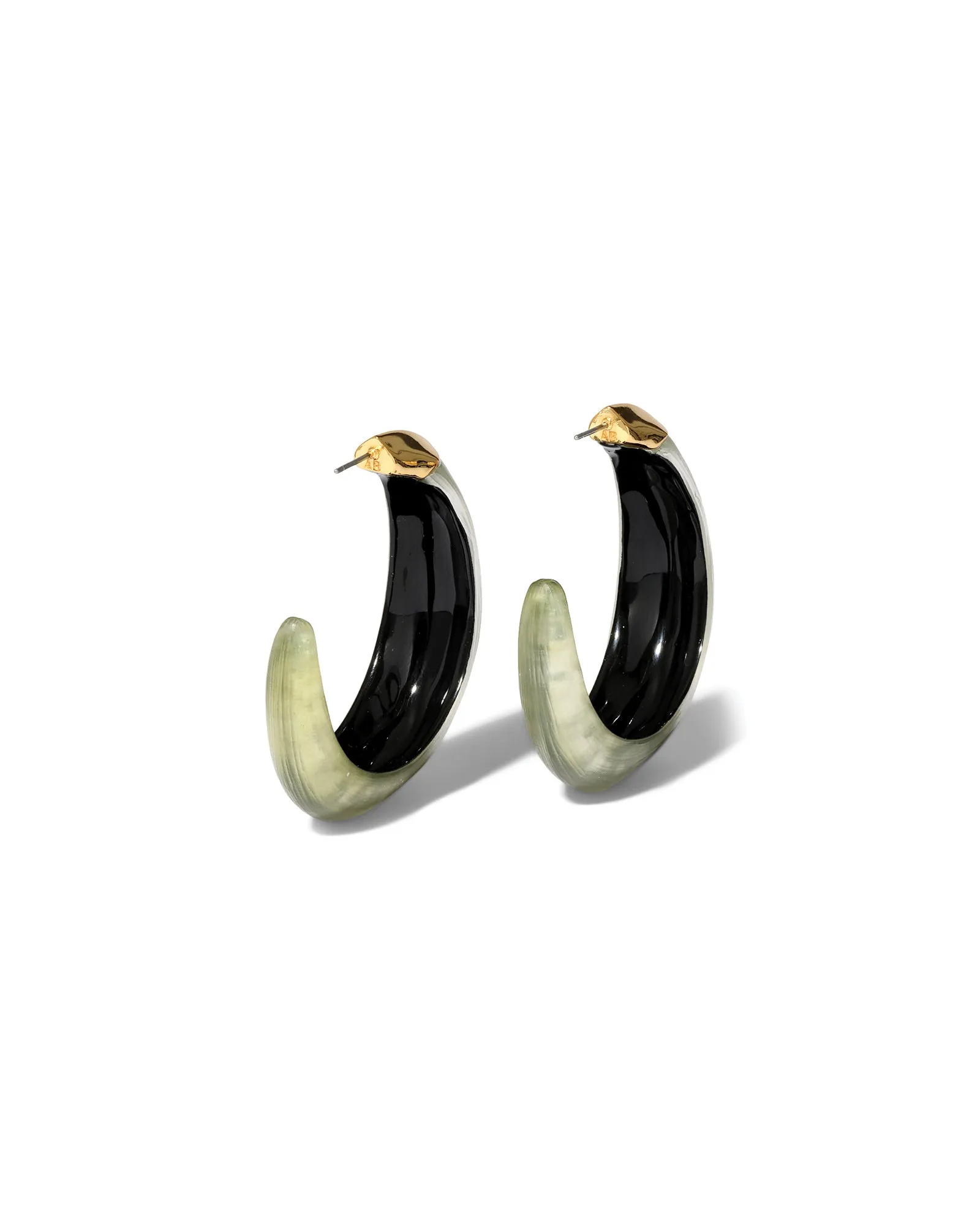 Luminous Lucite Edged Hoop Earrings sold by Blue Ruby product image thumbnail 3